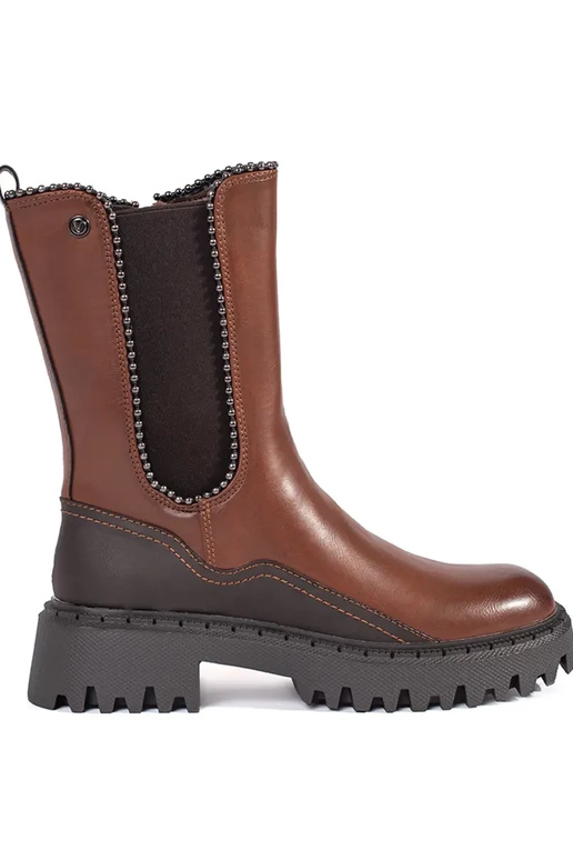Women's eco leather boots in brown Women's eco leather boots in brown