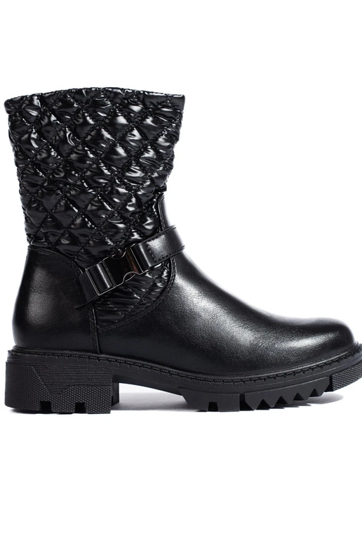 INomens boots Inith quilting black