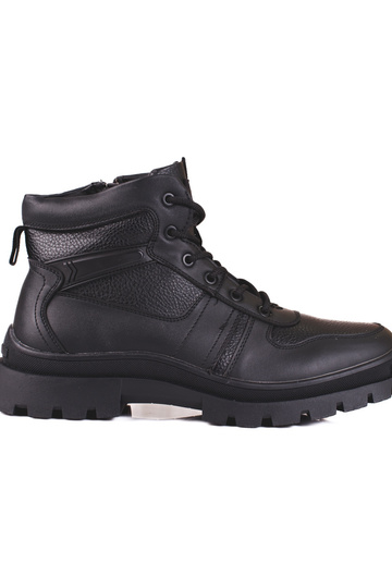 Mens shoes insulated fur black