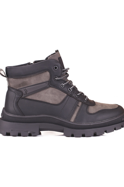 Mens shoes insulated fur gray