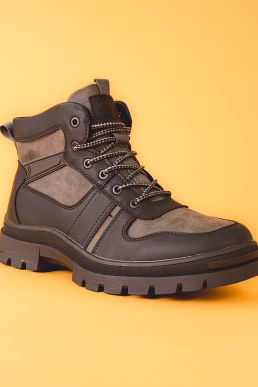 Mens shoes insulated fur gray