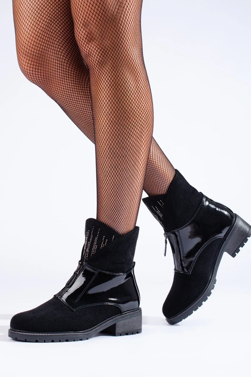 black of suede Inomens boots Inith...