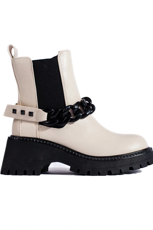 INomens boots Inith chain beige