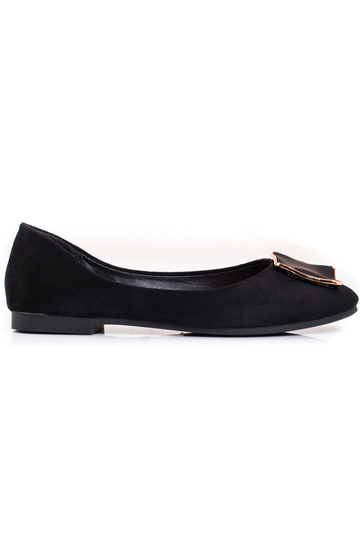 black of suede ballerinas...