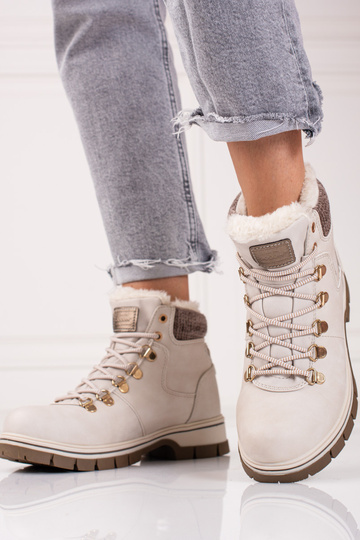 beige boots from eco leather 2