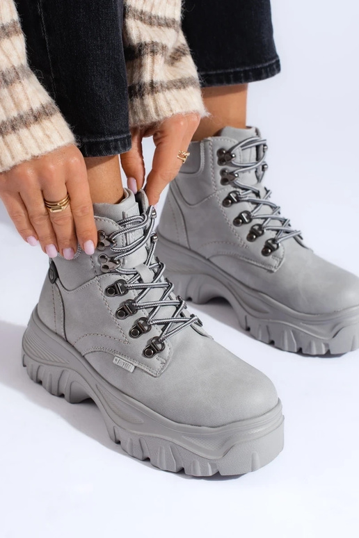 gray boots BIG STAR KK274367