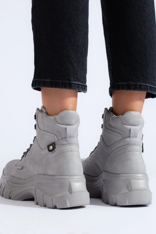 gray boots BIG STAR KK274367