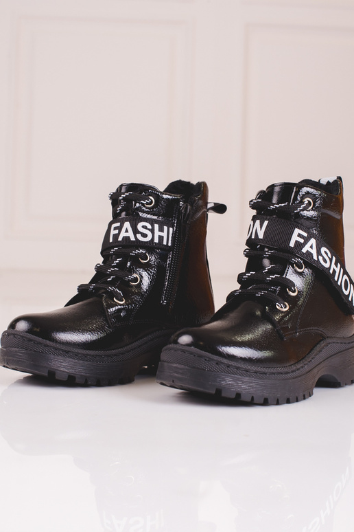 Botki dziewczęce Potocki fashion czarne Botki dziewczęce Potocki fashion czarne