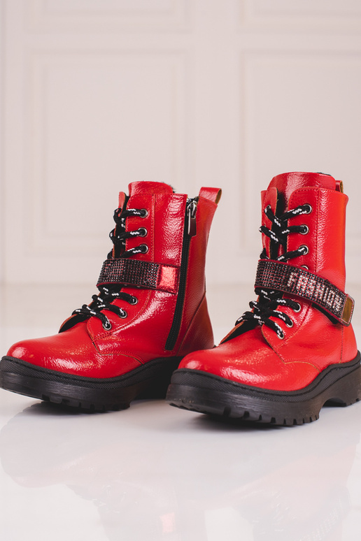Boots girly Potocki Inith crystals Red