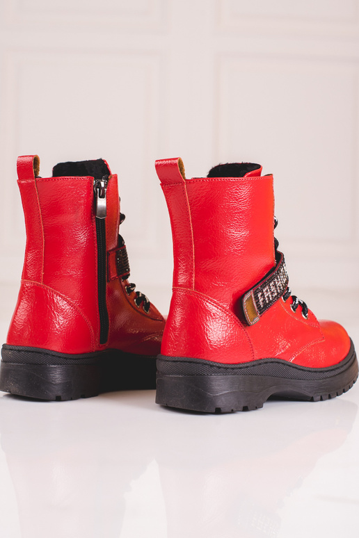 Boots girly Potocki Inith crystals Red