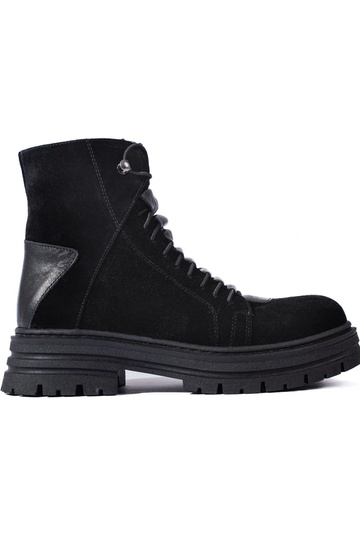 black boots made of natural...