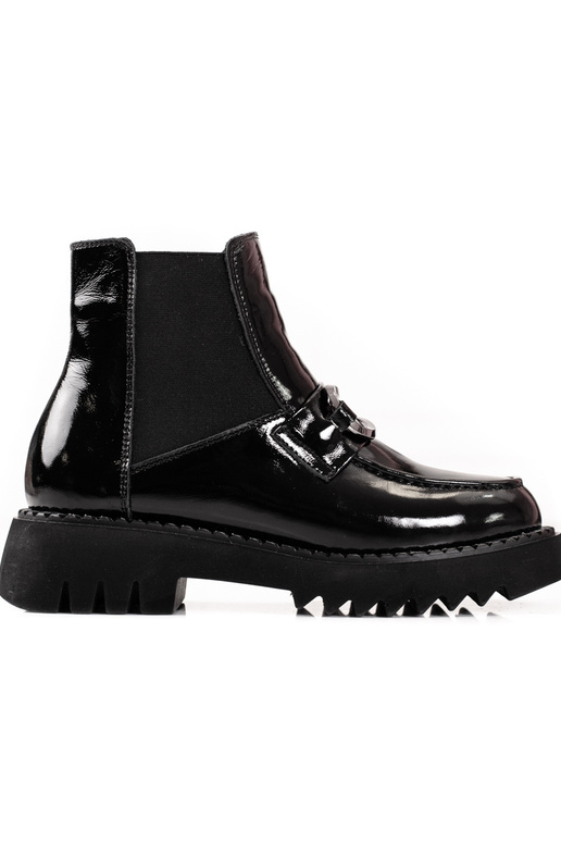 Leather lacquered Inomens boots Inith... Leather lacquered Inomens boots Inith...