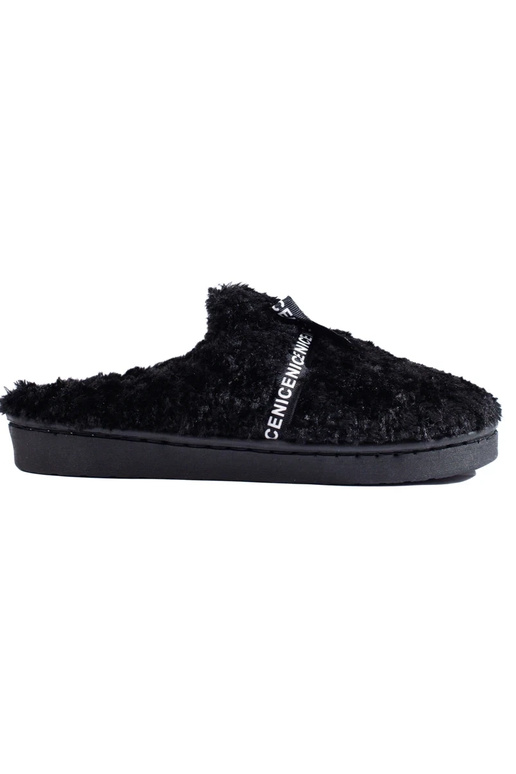 warm black slippers Shelovet