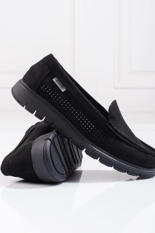 black Women's moccasins Shelovet black Women's moccasins Shelovet