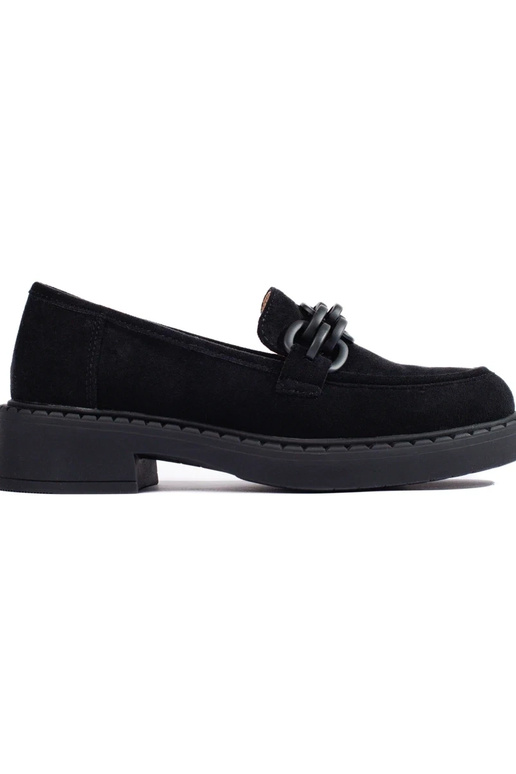 Women's moccasins Potocki of suede black Women's moccasins Potocki of suede black