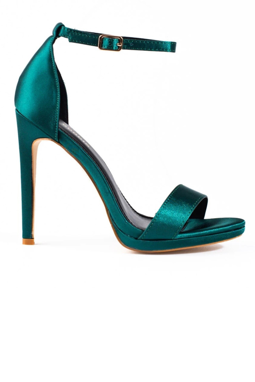 green color sandals on a high heel... green color sandals on a high heel...