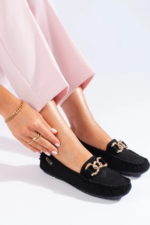 Women's moccasins Shelovet black