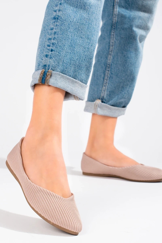 textile ballerinas Vinceza beige