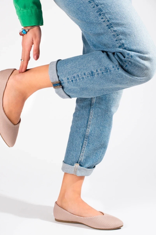 textile ballerinas Vinceza beige