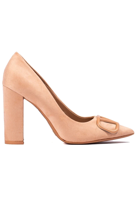 High-heeled shoes Vinceza of suede beige High-heeled shoes Vinceza of suede beige