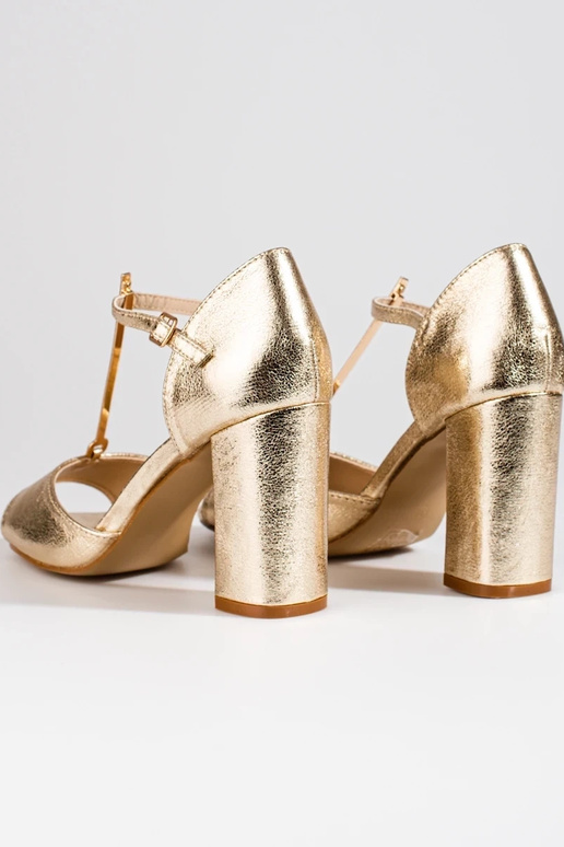 gold color   sandals  Shelovet