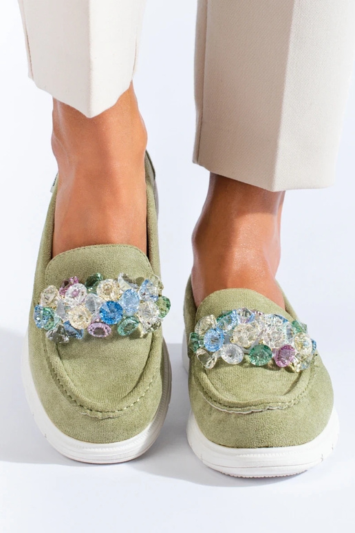 Women's moccasins Shelovet green Women's moccasins Shelovet green