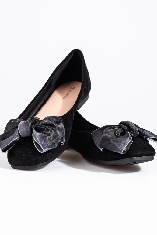 of suede  ballerinas with bow...