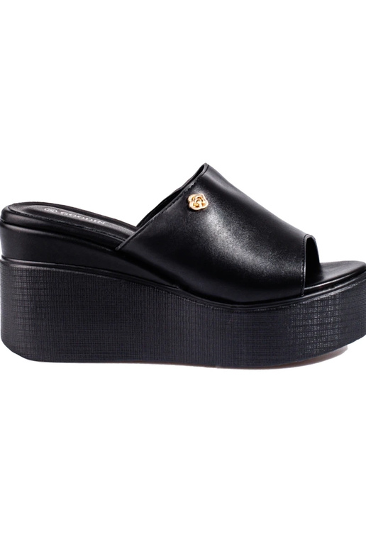 INomens slippers highj on a Inedge black