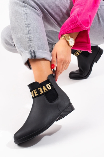 black  short rubber boots... 2