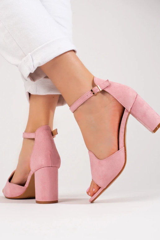 pink sandals  on the heel W. Potocki pink sandals  on the heel W. Potocki