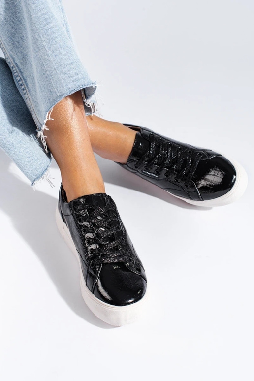 black leather Inomens shoes Vinceza black leather Inomens shoes Vinceza