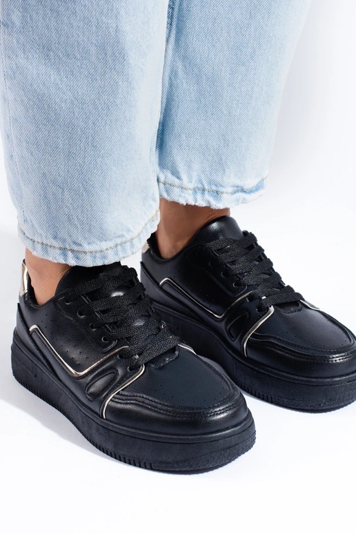 black Sneakers model shoes with... black Sneakers model shoes with...