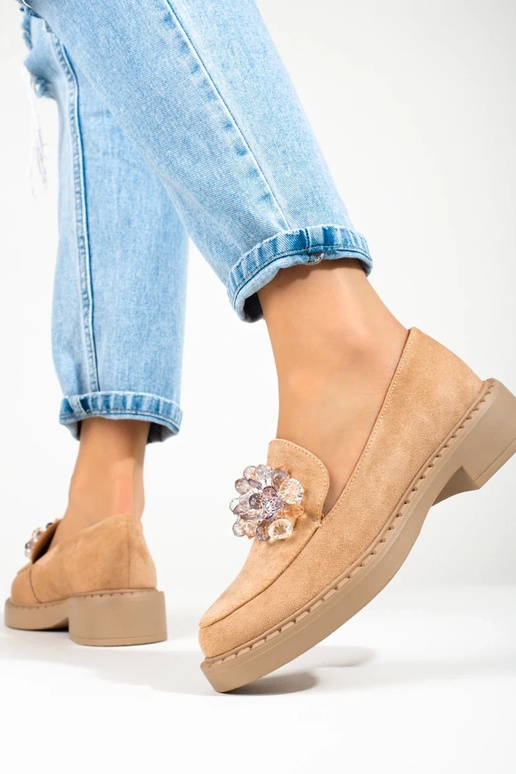 beige  of suede Women's moccasins... beige  of suede Women's moccasins...