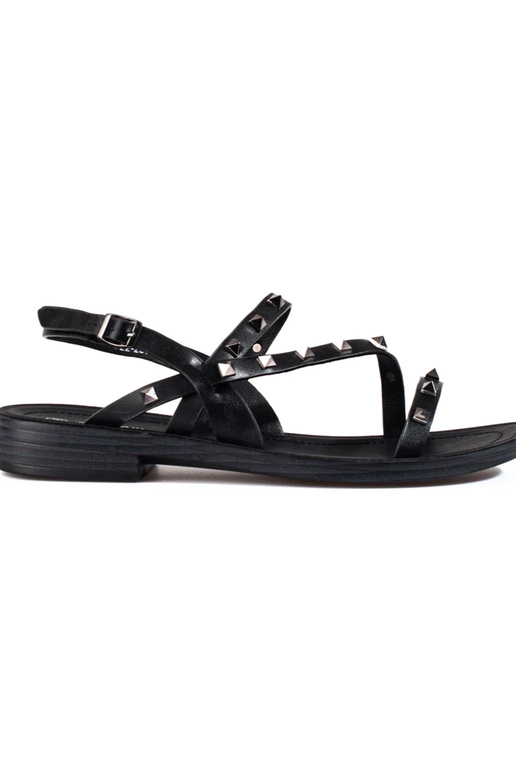 black  sandals with rivets Potocki