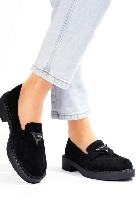 black of suede Women's moccasins Potocki black of suede Women's moccasins Potocki