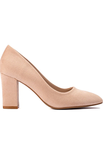 beige  High heels on the...