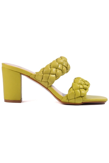 green color braided sandals...