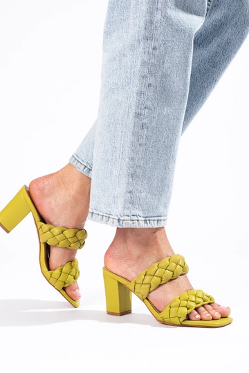 green color braided sandals... 2