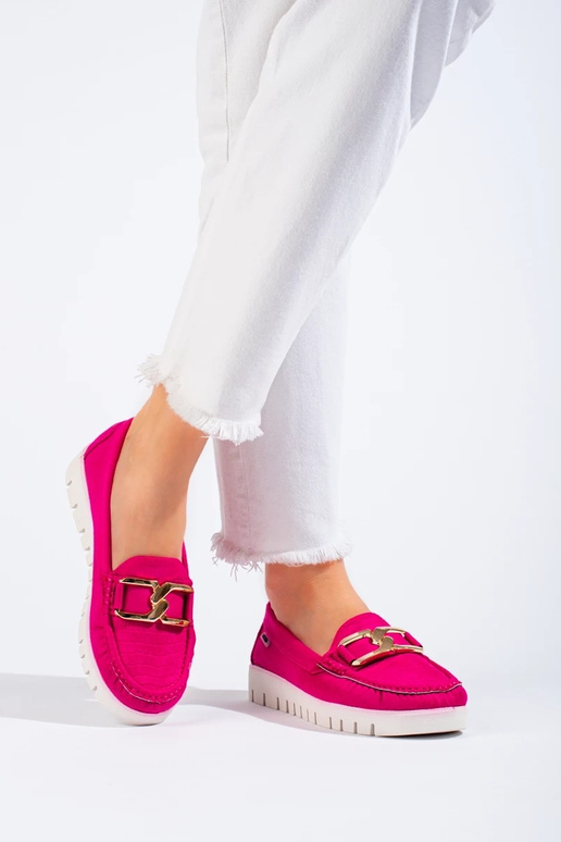 Moccasins of suede  pink Shelovet Moccasins of suede  pink Shelovet