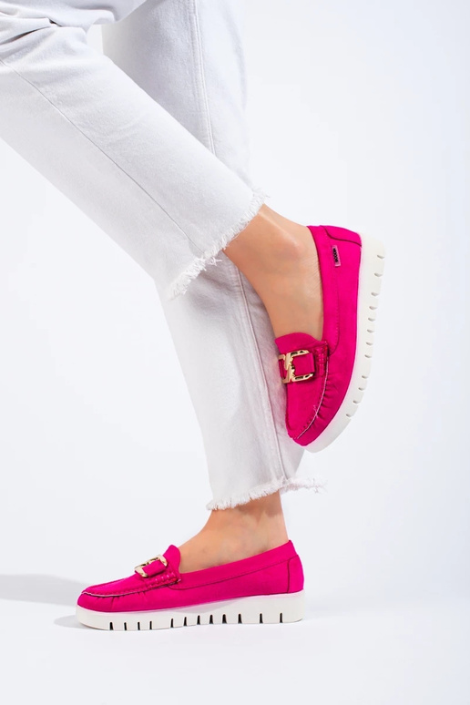 Moccasins of suede  pink Shelovet Moccasins of suede  pink Shelovet