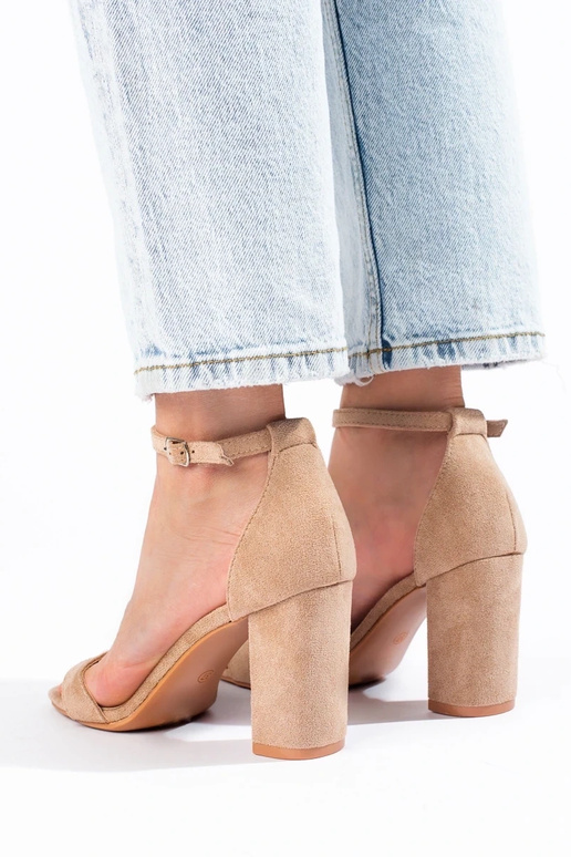 of suede sandals on the heel Shelovet... of suede sandals on the heel Shelovet...