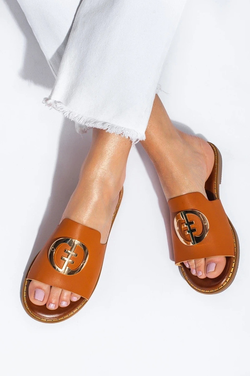 Women's slippers  Brown color Shelovet