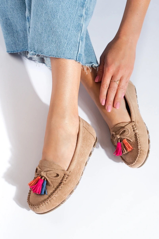 ivory of suede Women's moccasins boho... ivory of suede Women's moccasins boho...