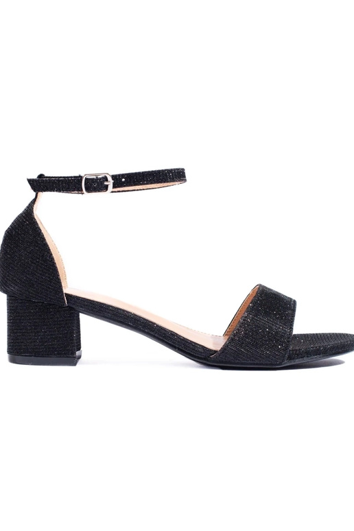 Elegant style  sandals  Shelovet black Elegant style  sandals  Shelovet black