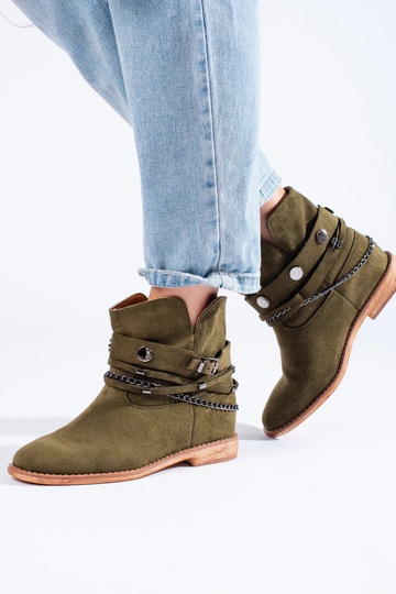of suede Inomens boots on a... 2