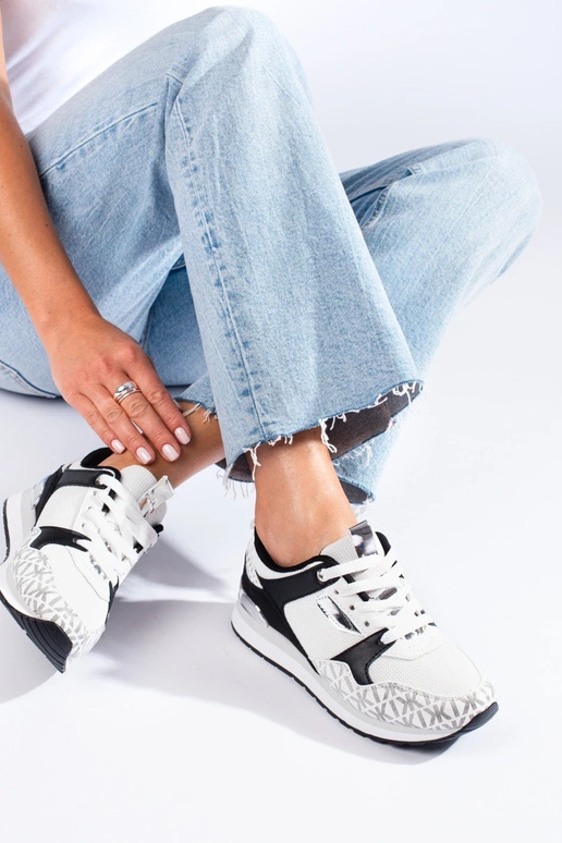 Sporty style white-black shoese Shelovet Sporty style white-black shoese Shelovet