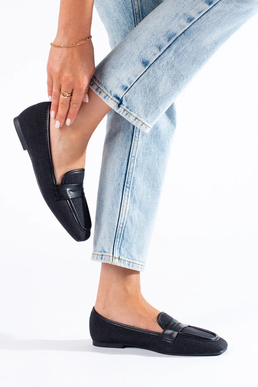 Women's moccasins black Shelovet Women's moccasins black Shelovet