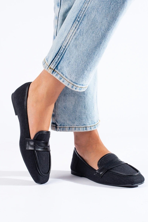 Women's moccasins black Shelovet Women's moccasins black Shelovet