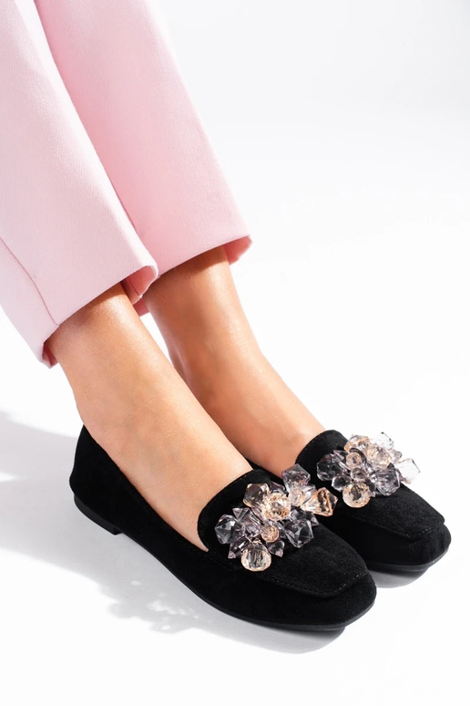 black of suede lords decorated with... black of suede lords decorated with...