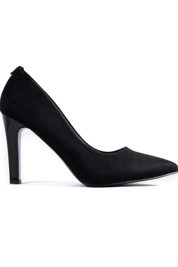 of suede black High heels...